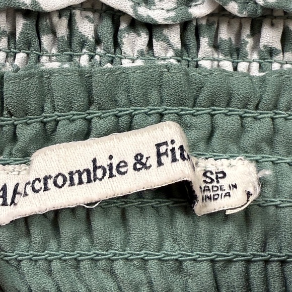 Abercrombie and Fitch Women's Green Floral Smocked Mini Dress, Wedding, Party S - Picture 5 of 12